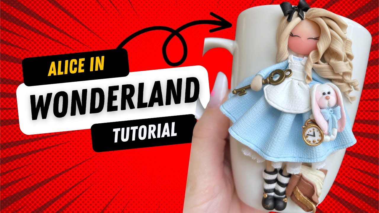Alice in Wonderland Doll Polymer Clay | FULL TUTORIAL - Clay Craft Idea