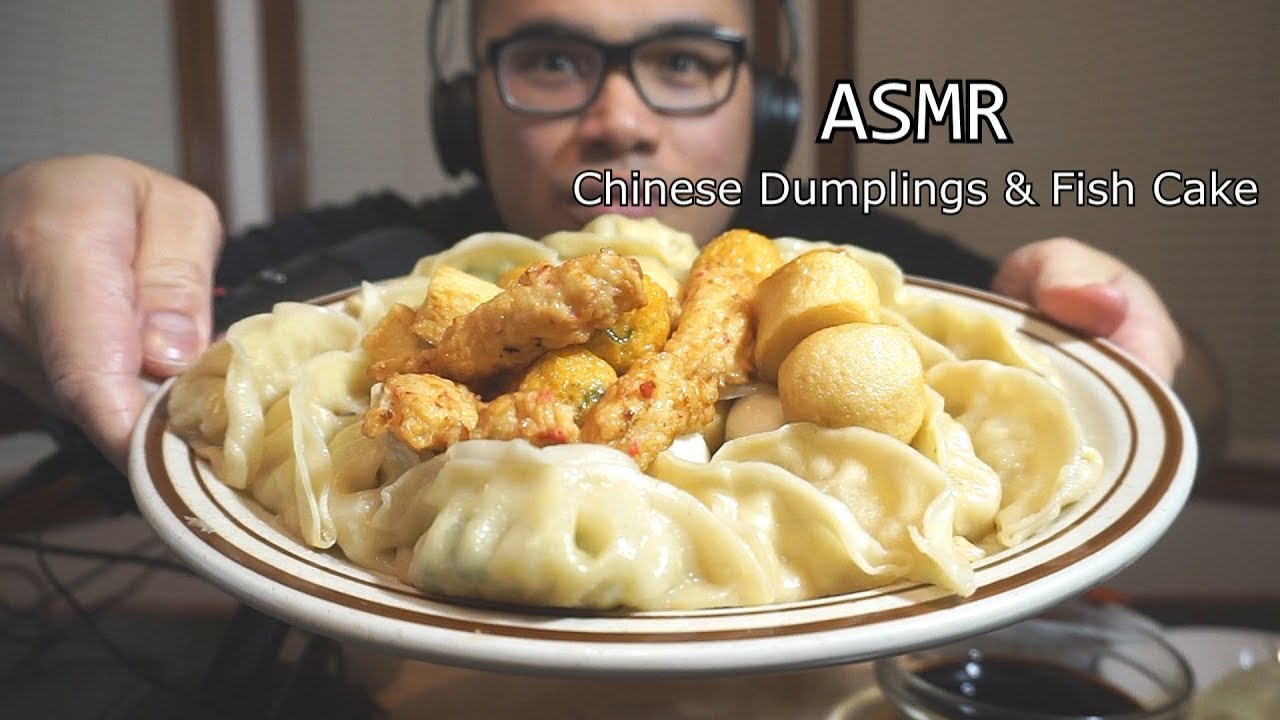 Asmr Chinese Dumplings & Fish Cake *RELAXING EATING SOUNDS *No Talking