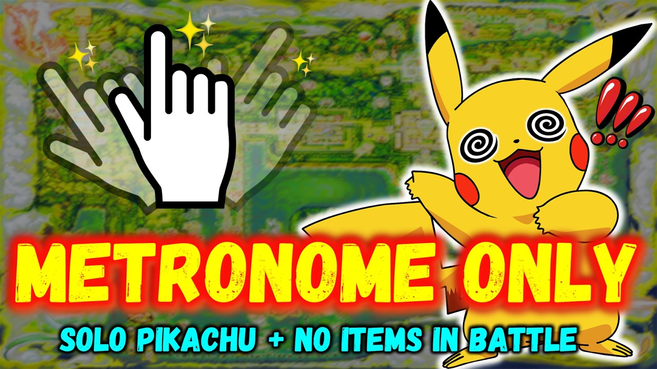 Can you beat Pokémon Yellow with ONLY Metronome?! ⚡ SOLO PIKACHU || NO ITEMS IN BATTLE