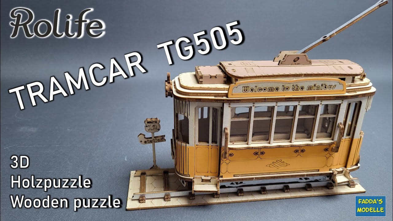 Rolife Tramcar TG505 - 3D Holzpuzzle/Wooden puzzle #3dpuzzle