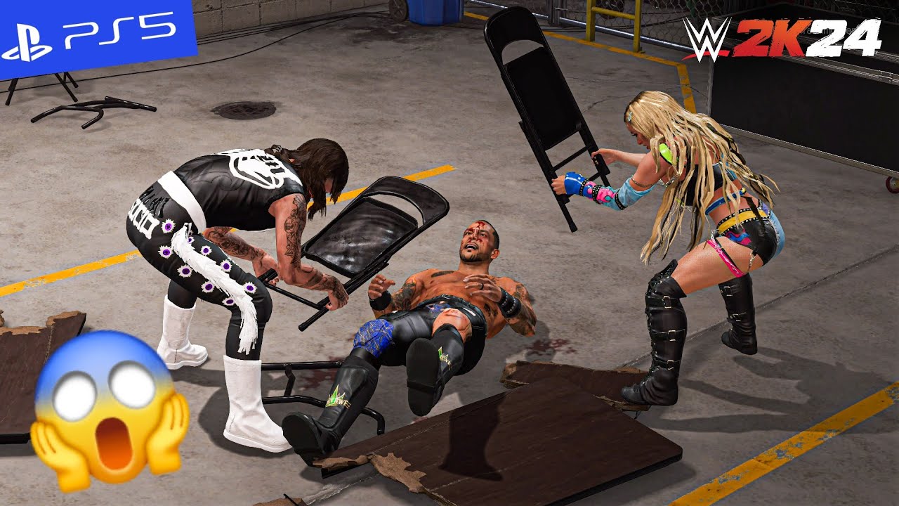 WWE 2K24 - Dominik Mysterio & Liv Morgan Wreck Damian Priest | PS5