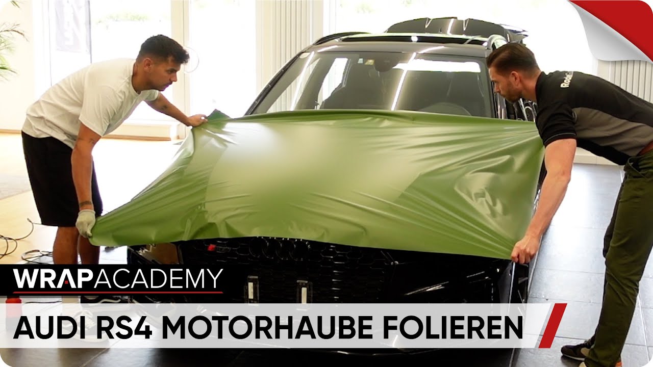 Audi RS4 Motorhaube folieren. -- Anleitung --