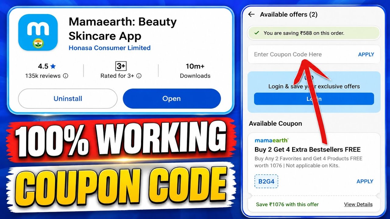 Mamaearth Coupons 2026 | 100% Working Mamaearth Promo Codes & Offers
