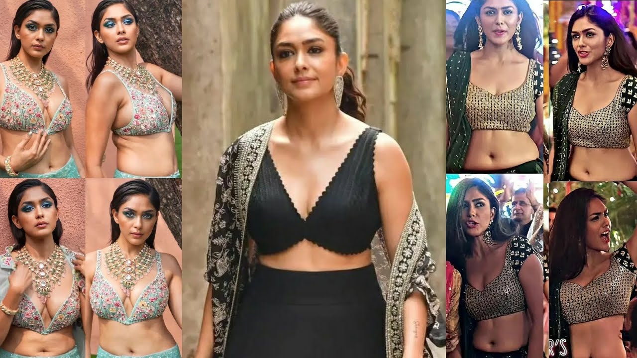 Part 2: Mrunal Thakur Hot Traditional Attire Apperance | Indian Actress Mrunal Thakur Saree Video