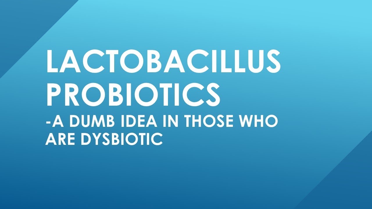 Lactobacillus: A dumb idea in those who are dysbiotic. The Probiotic Myth Debunked.