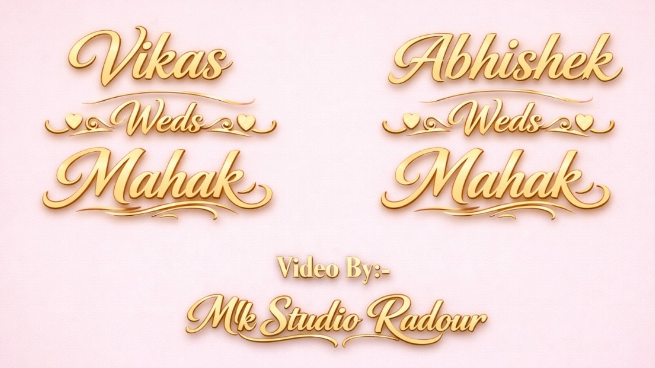 Vikas Weds Mahak !! Abhishek Weds Mahak Wedding Live By:- Mk Studio Radour