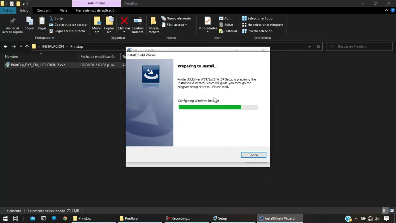 Re-Instalación de software Print Exp Versión USB