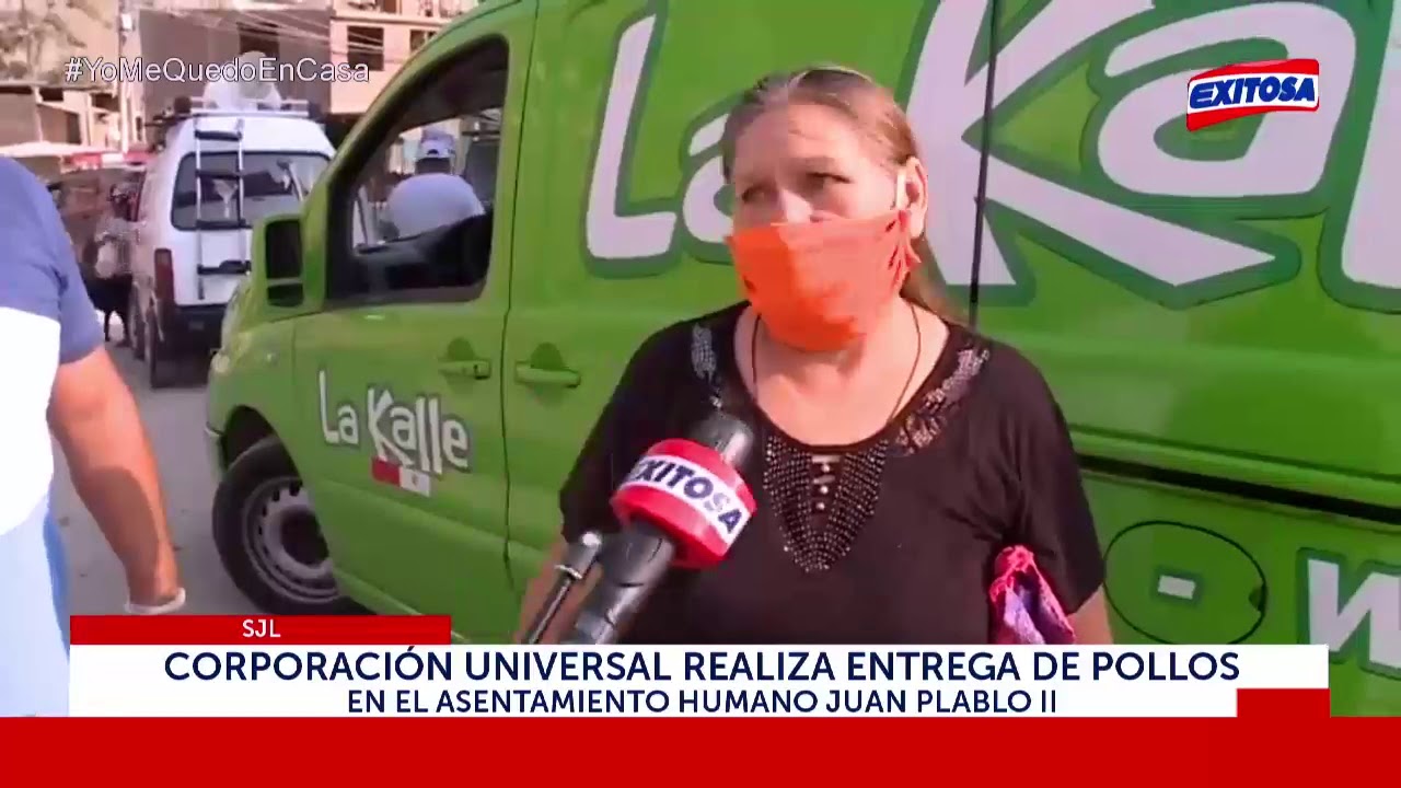 Corporaci&oacute;n Universal y Economix SAC entregan pollos a familias vulnerables