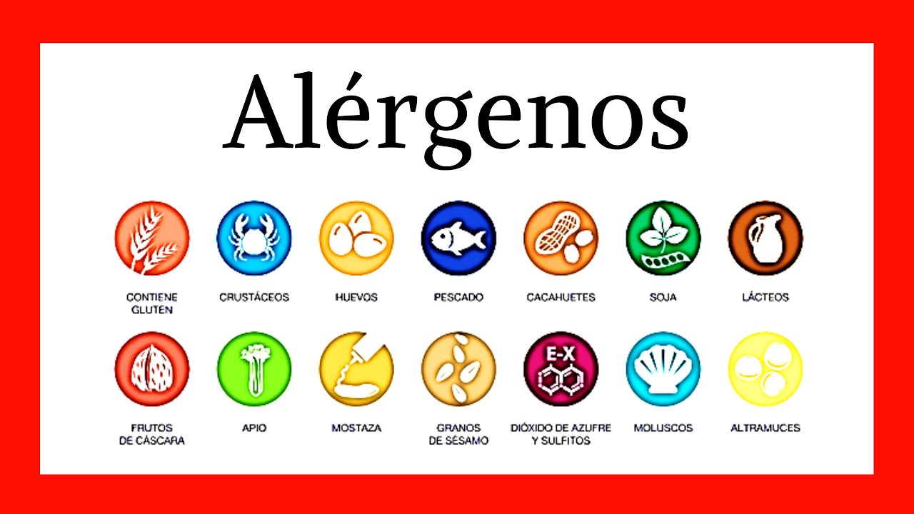 Lista de los ✅  PRINCIPALES ALÉRGENOS alimentarios / INOCUIDAD ALIMENTARIA / control de alérgenos