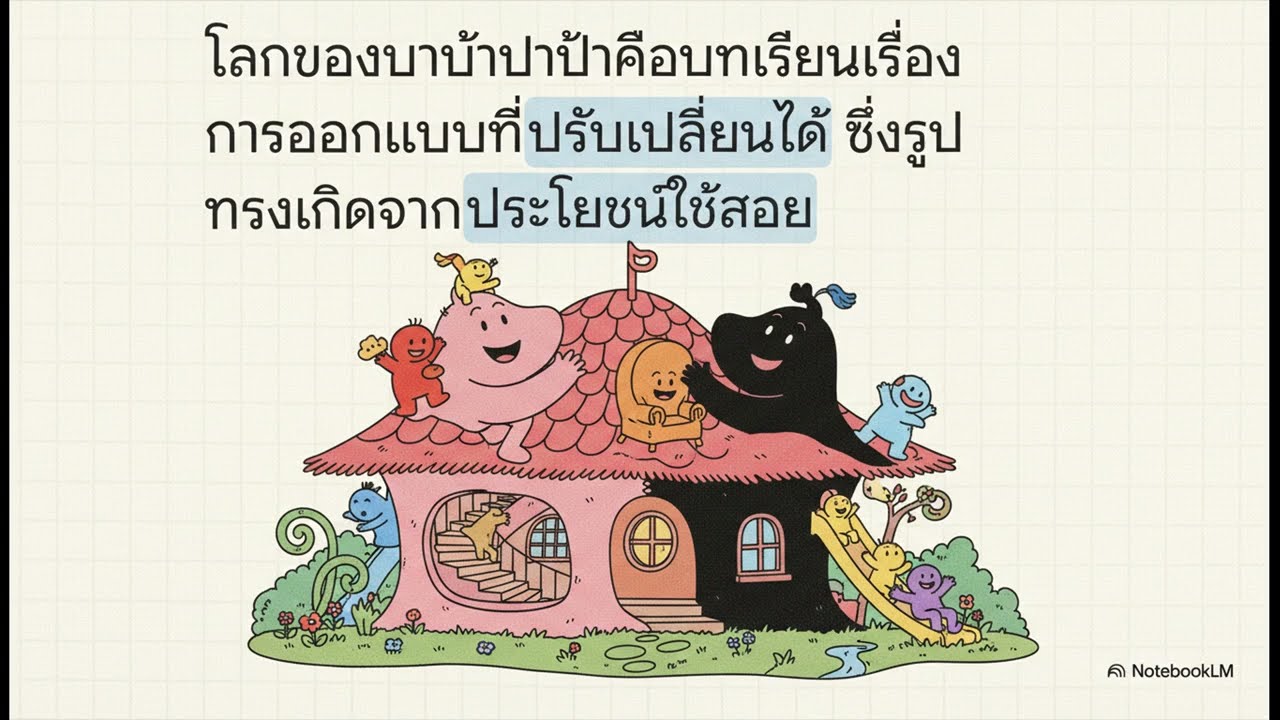 บาบ้าปาป้า  รูปร่างของบ้าน