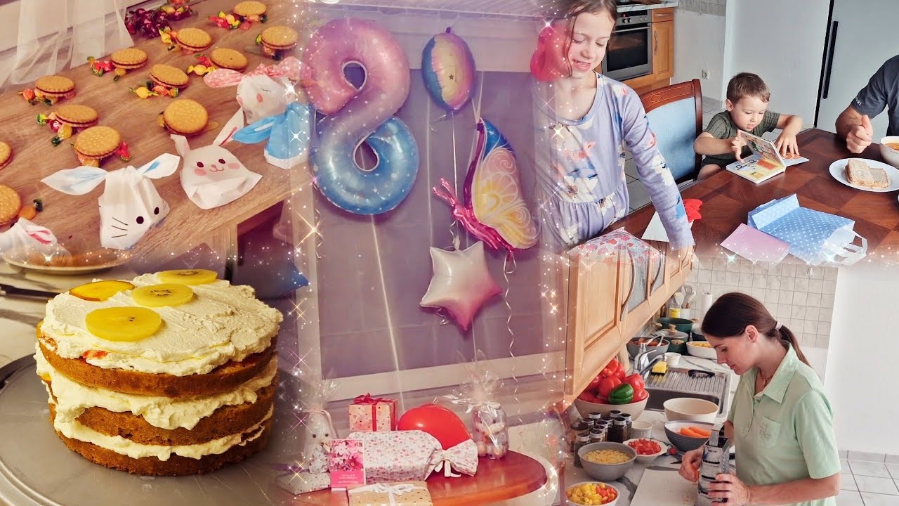 Большая подготовка 🎂 Стол меню  и подарки на день рождения 🎁 Украшение комнаты
