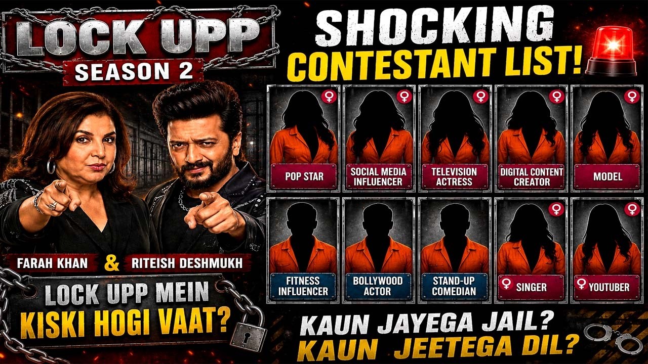 Lock Upp 2 Confirmed Contestants : टीवी, बॉलीवुड और यूट्यूबर्स का महासंग्राम  कंटेस्टेंट लिस्ट लीक