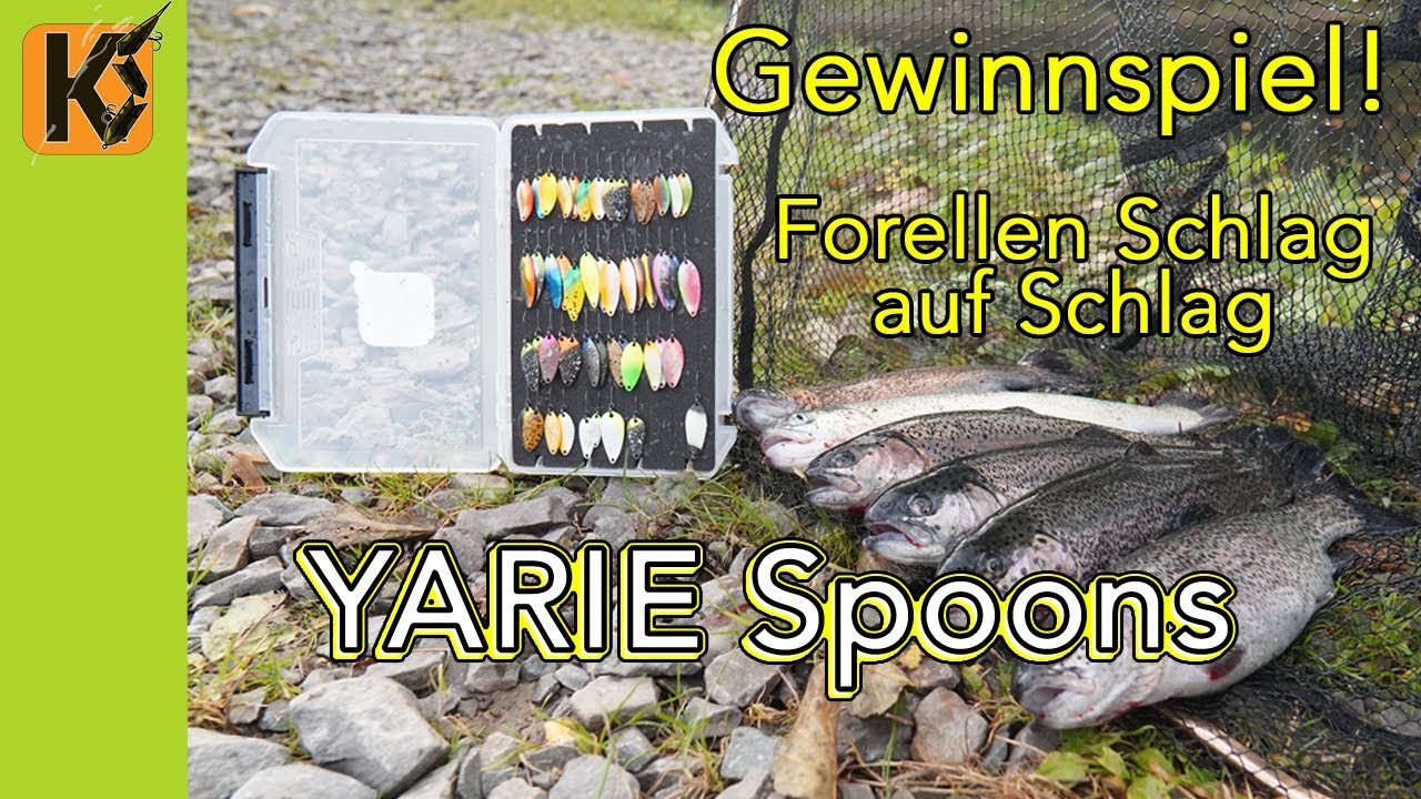 Yarie Spoons - Die besten Spoons? Angeln auf Forelle am Forellensee Fischers Park mit Spoon