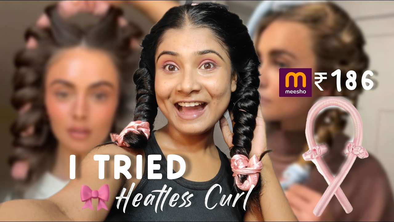 New heatless Curl Tutorial ❤️ Robe curls updated meesho heatless curl review ❤️