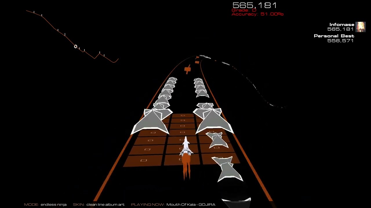 Gojira – Mouth Of Kala (Audiosurf 2 Endless Ninja)