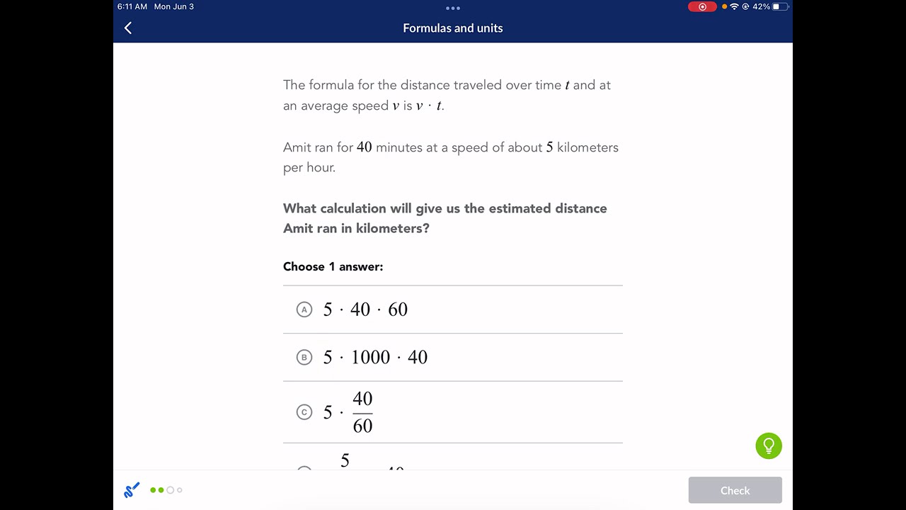 Khan Academy Tutorial: Formulas and Units