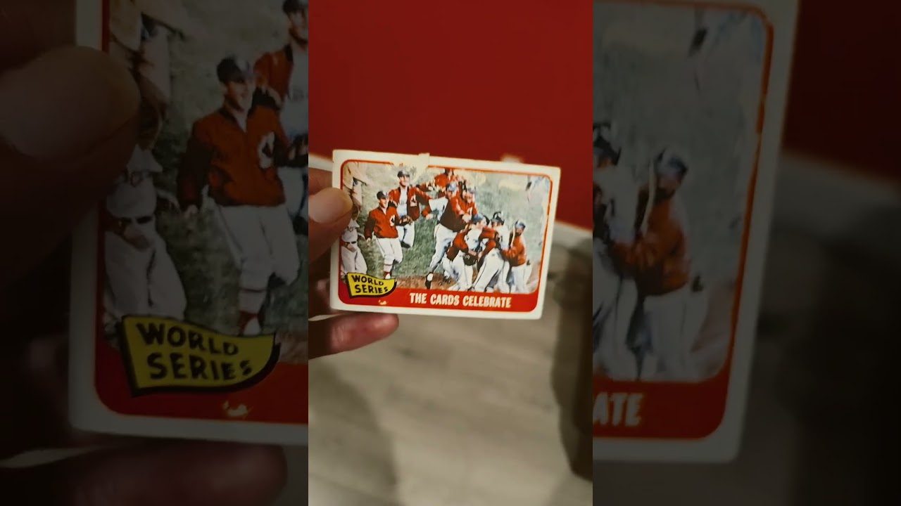 1965 topps St Louis Cardinals Celebrates 1964 world series win