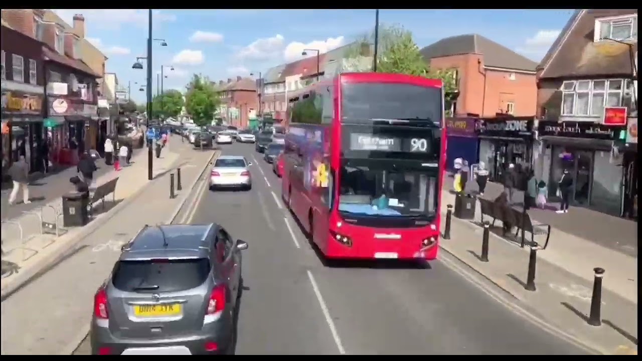 Full route visual￼ 90 Feltham to Northolt LA68DXD ￼