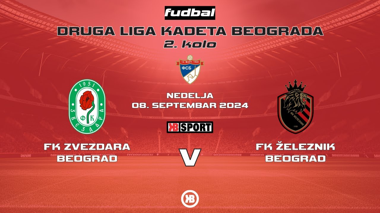 Kadeti: FK Zvezdara (Beograd) - FK Železnik (Beograd) 4:0 | 08.09.2024