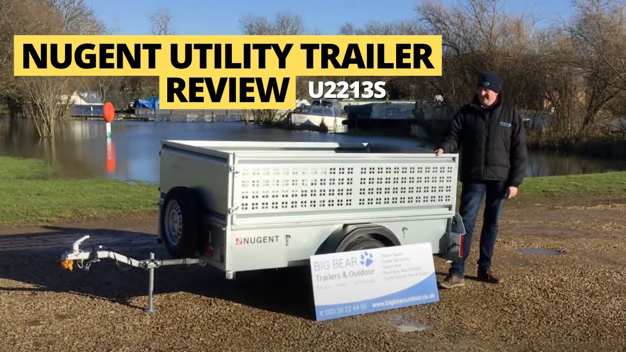Nugent U2213S Utility Trailer with Mesh Sides  (7'1'' x 4'2'' / 218cm x 129cm) **FULL REVIEW**