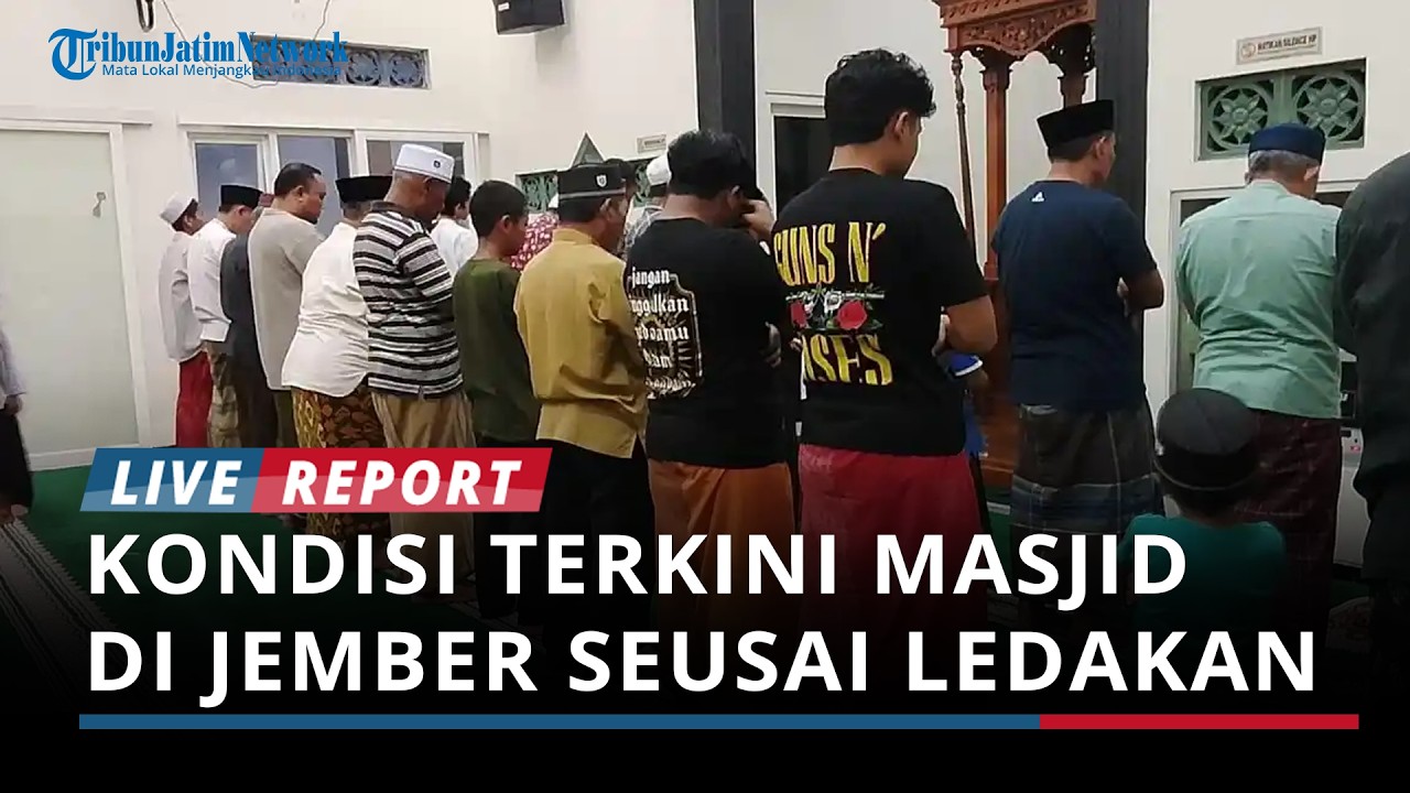 Kondisi Masjid di Jember Seusai Ledakan Dahsyat, Garis Polisi Dibuka dan Warga Kembali Tarawih