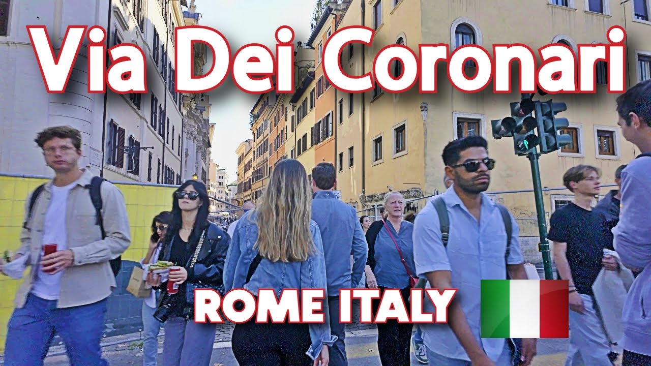 【4K】𝐖𝐀𝐋𝐊 🇮🇹 Wandering around Via Dei Coronari in Rome, Italy