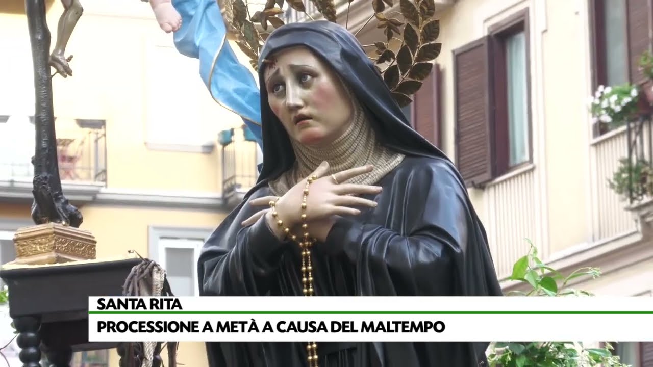 Santa Rita. Il maltempo ferma la processione a metà