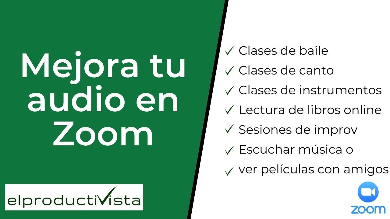 Cómo poner MÚSICA y MEJORAR el AUDIO en ZOOM - Configuración para sesiones con música y audio