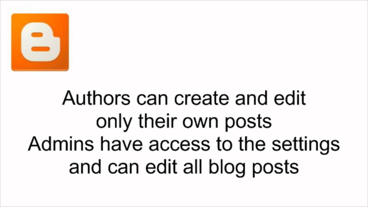 Choose who can read and edit your blog