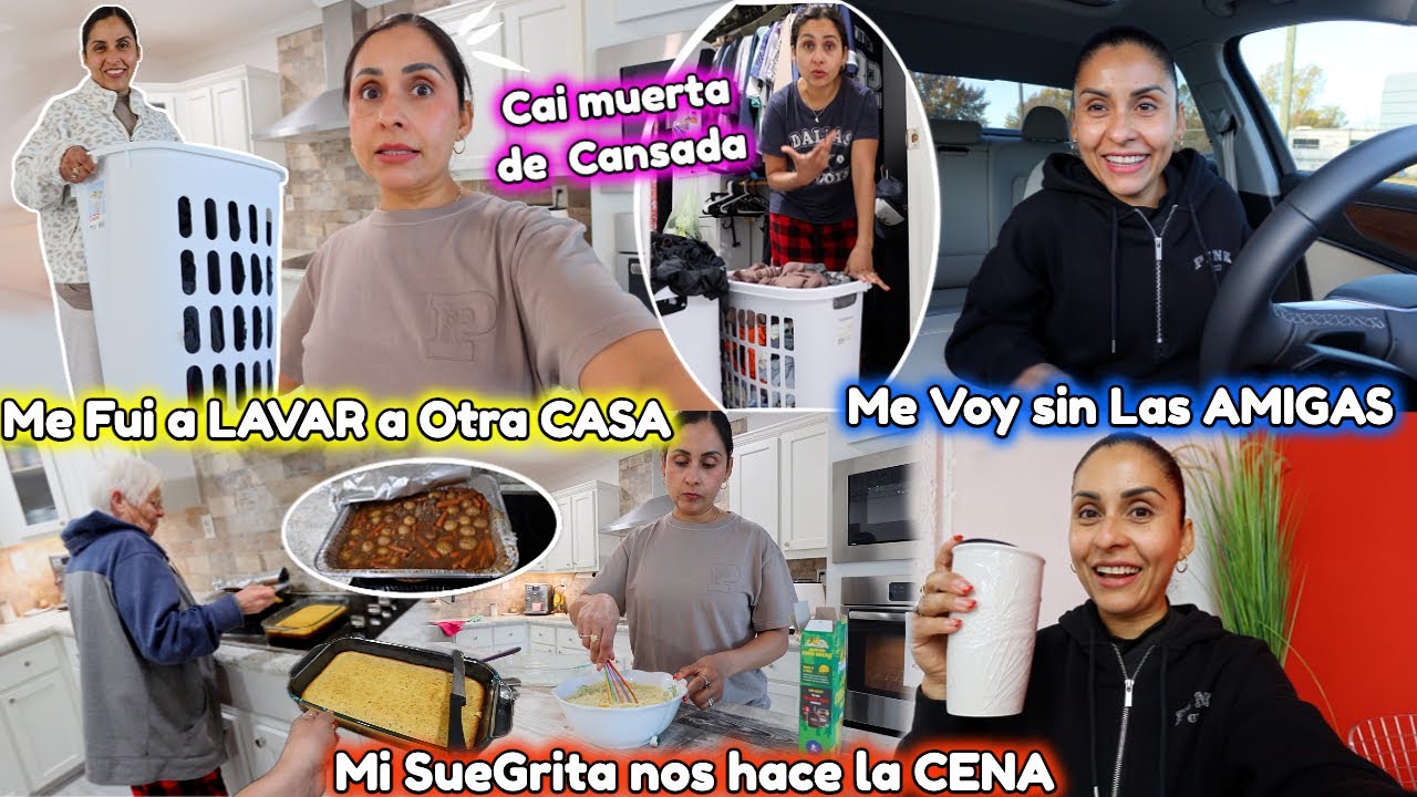 VLOGMAS 11🎄Me Fui a LAVAR Y SECAR a otra Casa😳🧺🏡 Mi Suegra nos Hace LA CENA🥘🍞Me Voy sin las AMIGAS😒