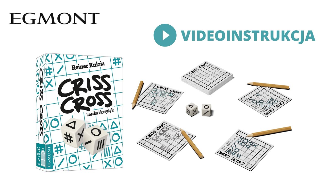 CRISS CROSS - kostka i krzyżyk - Gry do plecaka. Videoinstrukcja