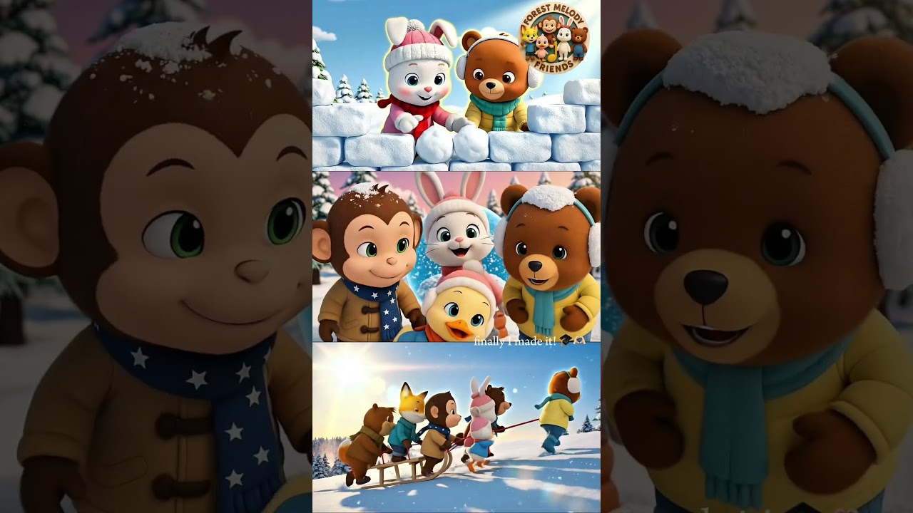 ❄️ Snowy Day Song 🎵 | Funny Winter Adventure for Kids| Forest Melody Friends 