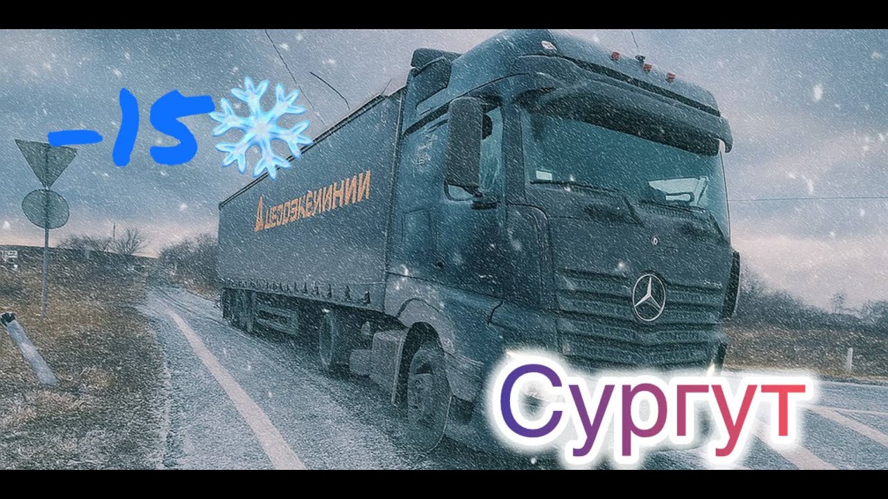 СУРГУТ: ДЛЯ МУЖИКОВ #ПОКОРЯЕМ СЕВЕР #ПОГНУЛИ БОРТ НА ВЫГРУЗКЕ #деловыелинии #mytruck #mercedesbenz