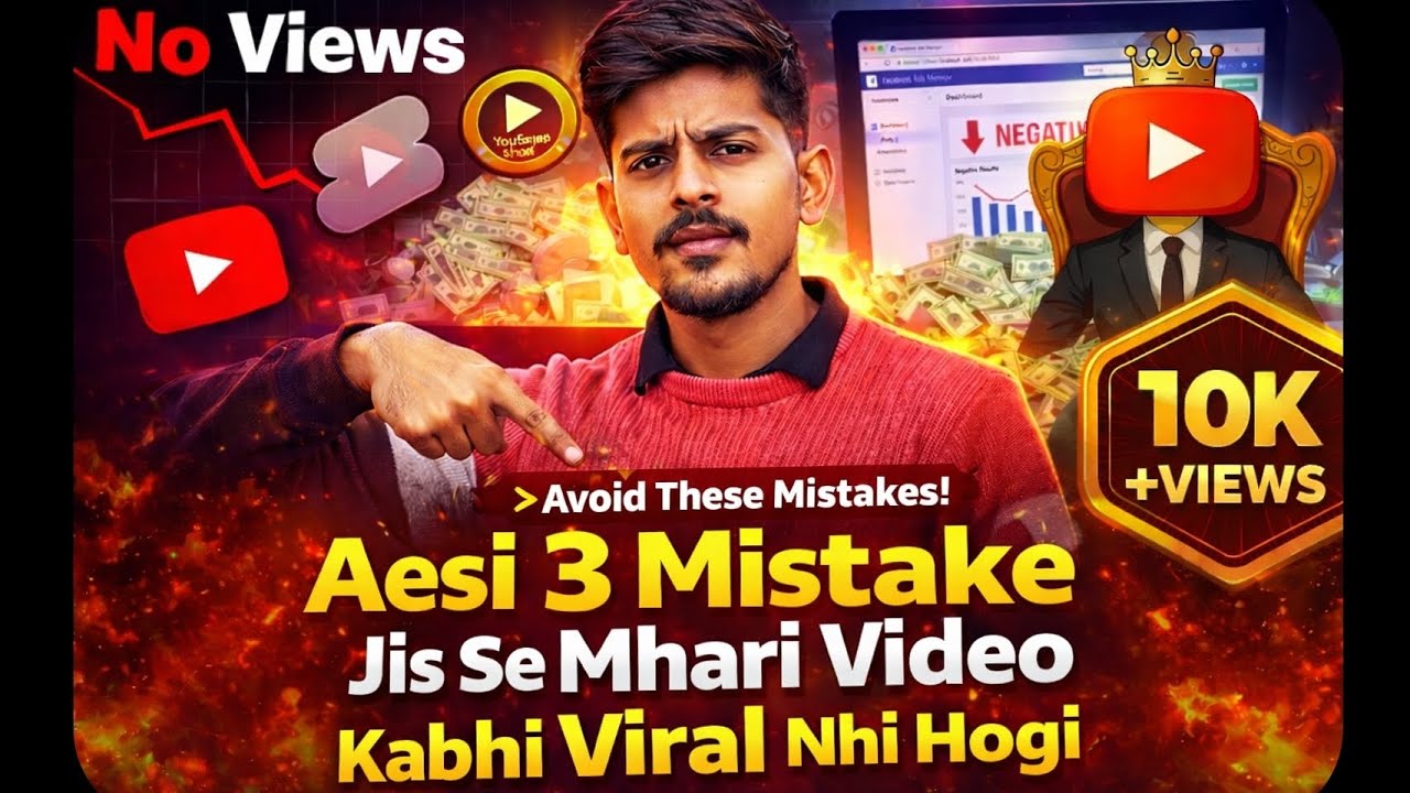 99% YouTubers Ye 3 Galti Karte Hain 😳 Isliye Views Nahi Aate!