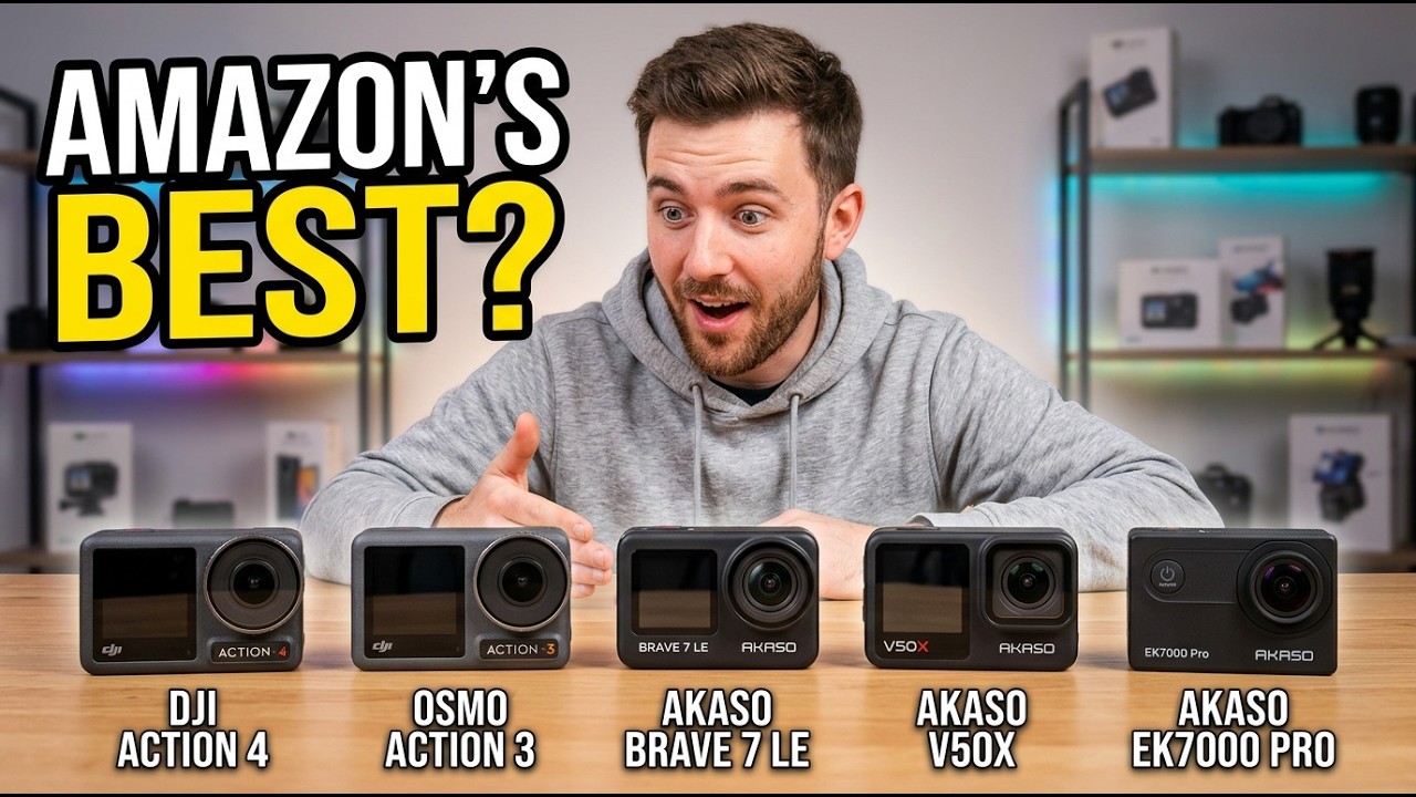 🎥 Топ-5 лучших экшн-камер на Amazon (2026) | Гид по бюджетным камерам DJI и AKASO
