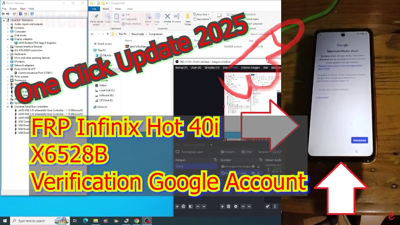 Remove FRP Bypass Infinix Hot 40i via PC Work