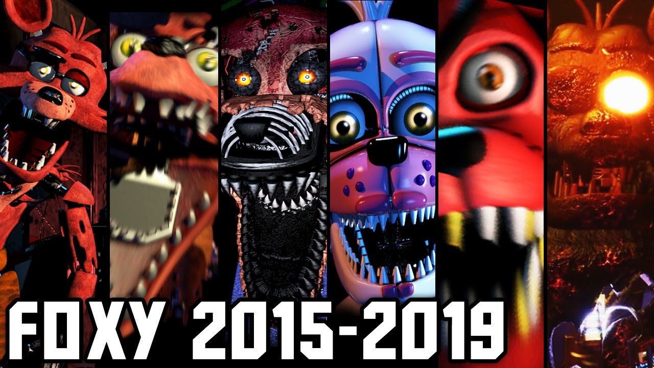 Evolution of Foxy in FNAF (2014-2019)