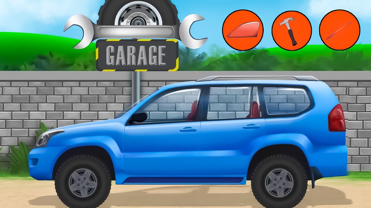 SUV Car Garage + More Animated Vehicles Videos & Kids Cartoon Videos