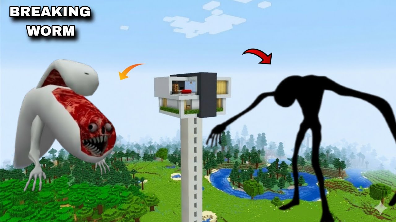 SURVIVING FROM BRIDGE WORM AND BREAKING NEWS COMBO in Minecraft - Gameplay - Coffin Memes