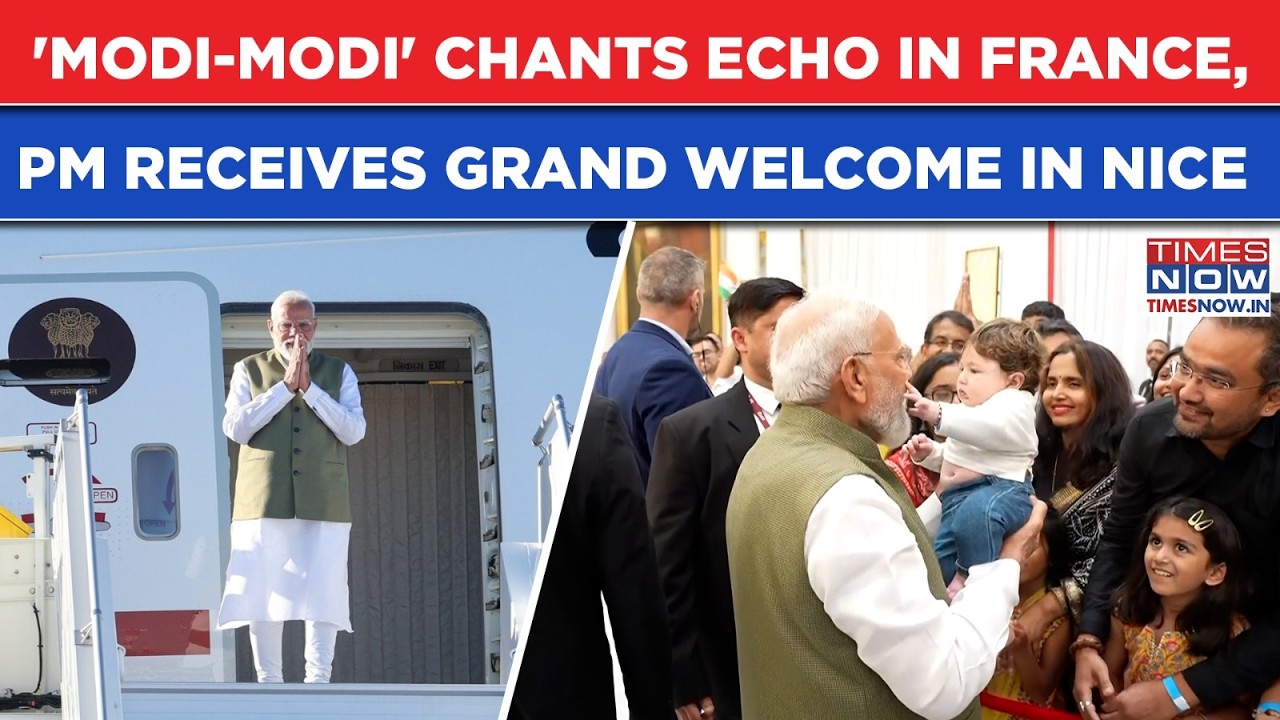 'MODI-MODI' Chants Echo In France, PM Receives Welcome From Indian Diaspora | VIDEOS VIRAL