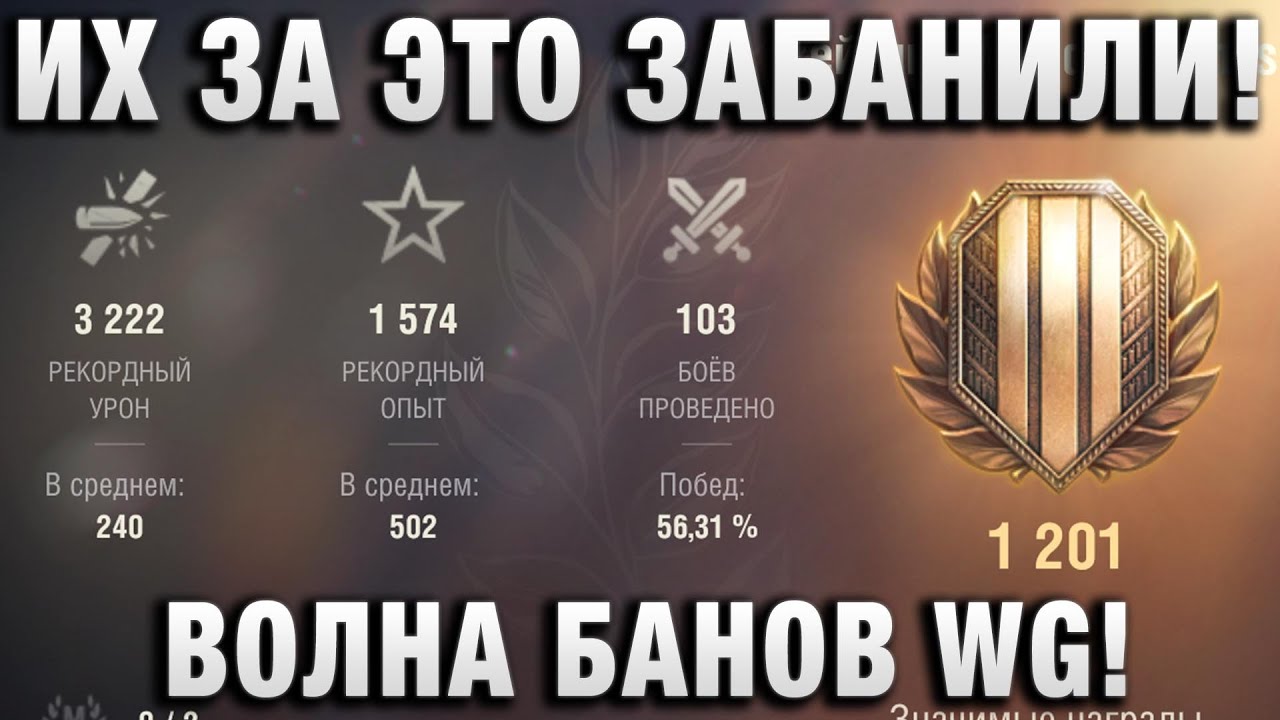 ИХ ЗА ЭТО ЗАБАНИЛИ! ВОЛНА БАНОВ WG!