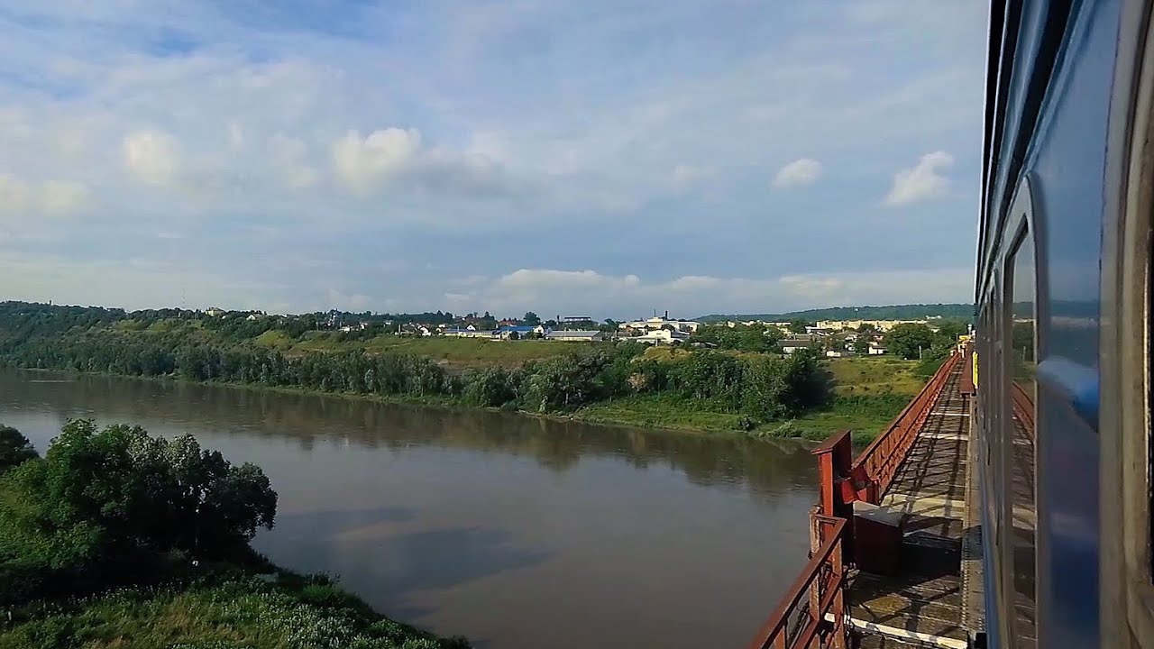 Подкова на Днестре и город на её берегу + БОНУС | Участок Городенка-Завод - Залещики из окна поезда