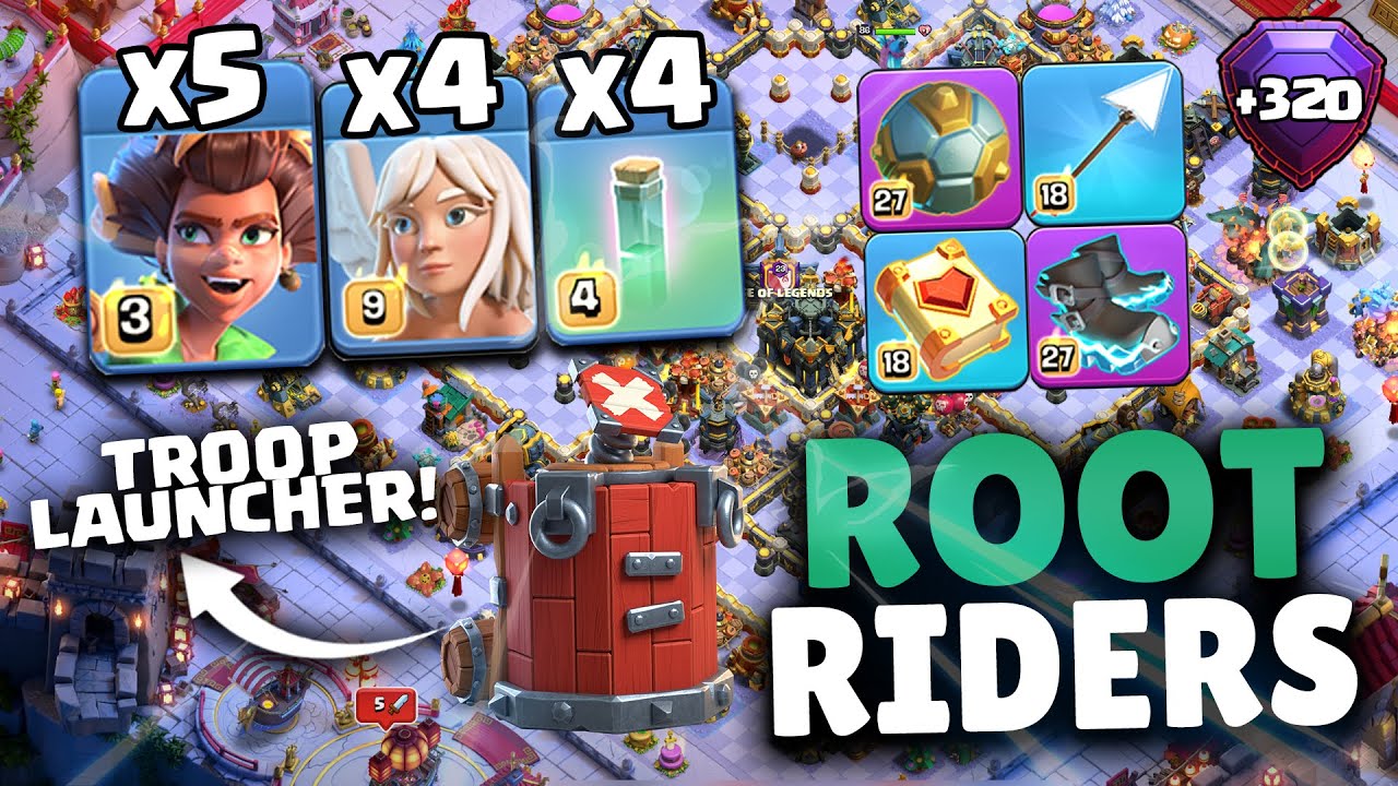 +320 | NEW Root Rider Valkyrie Spam Attack Strategy TH17 | Legend League Attacks #1 | Clash of Clans