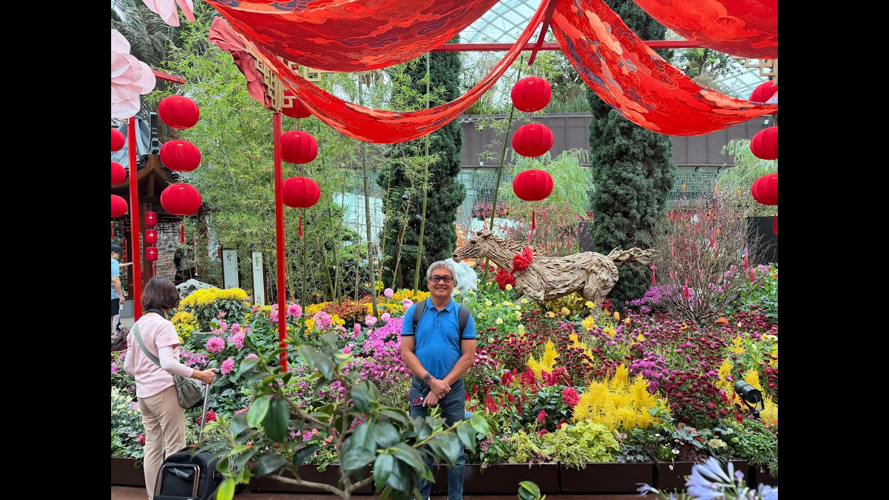 Enjoying the Flower Dome