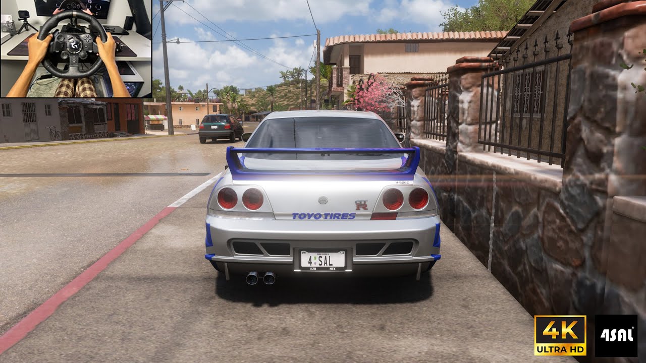 Cruising in the R33 Skyline | Forza Horizon 5 Steering Wheel Gameplay
