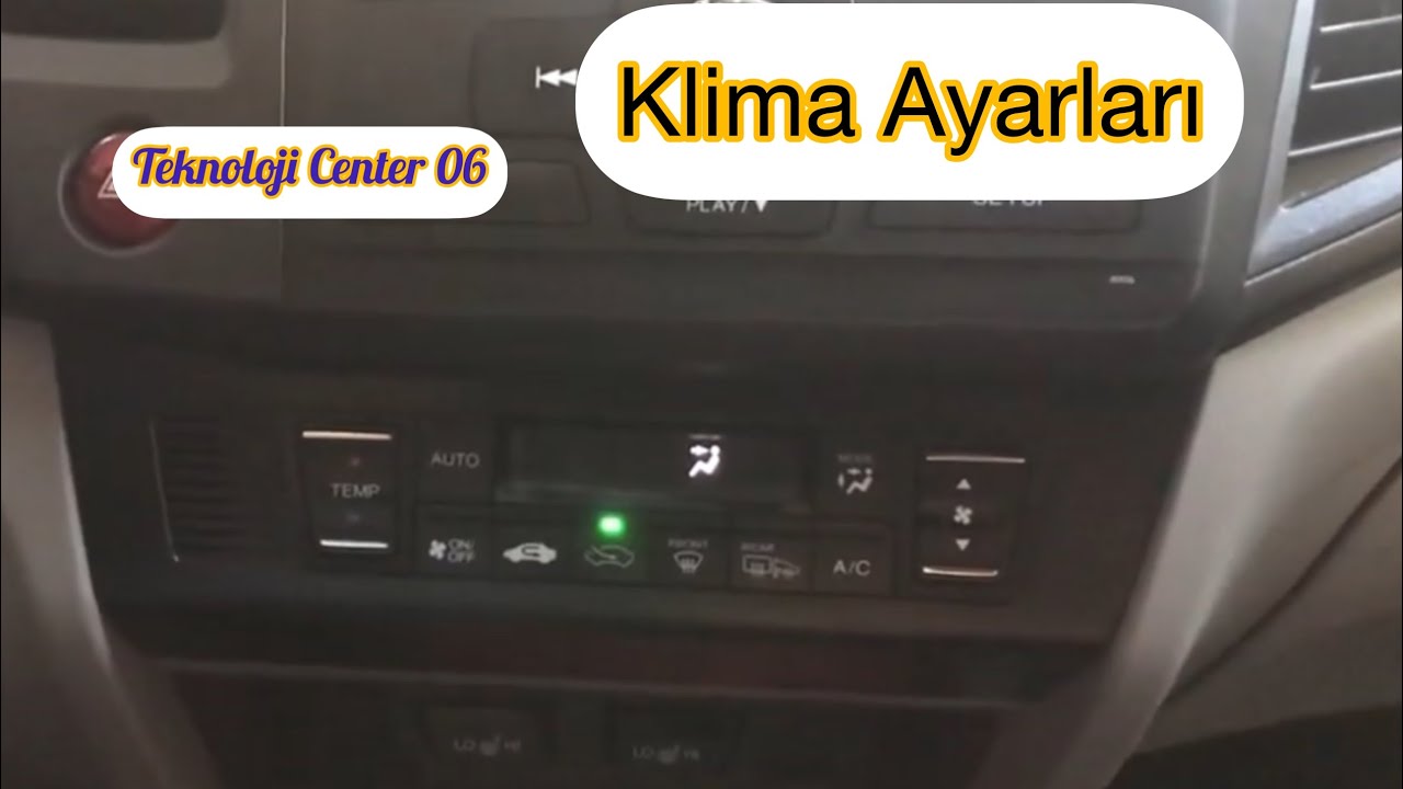Honda Klima Ayarları Nasıl Yapılır? #hondacivic #civic #klima  #fb7 #ayar