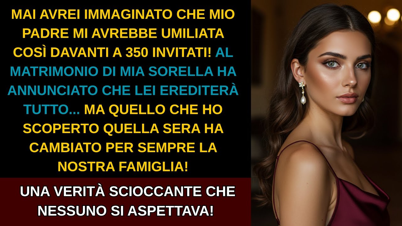 Al matrimonio di mia sorella, papà mi ha umiliata davanti a tutti gli invitati