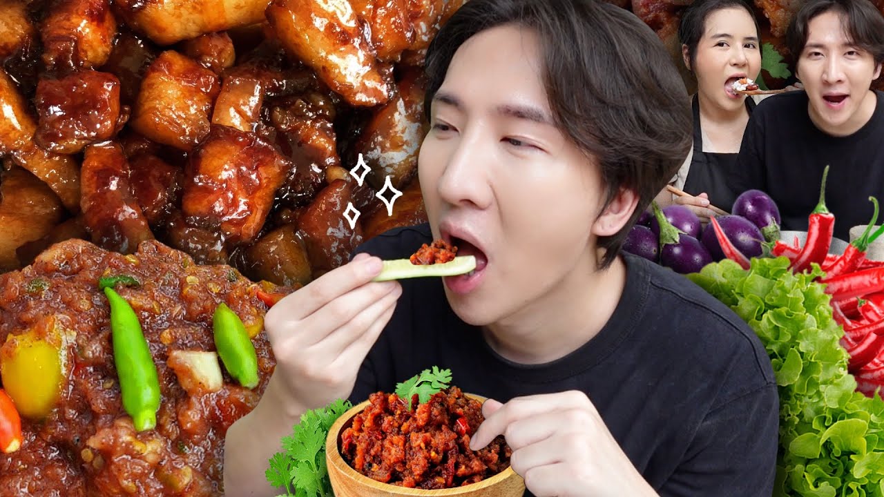 [363] เกาหลีมั่น ควงกระทะโชว์ ทำน้ำพริกลงเรือ หมูหวาน ควบหมูเค็มทอด สูตรกินเพลินต้องเพิ่มข้าว !!!