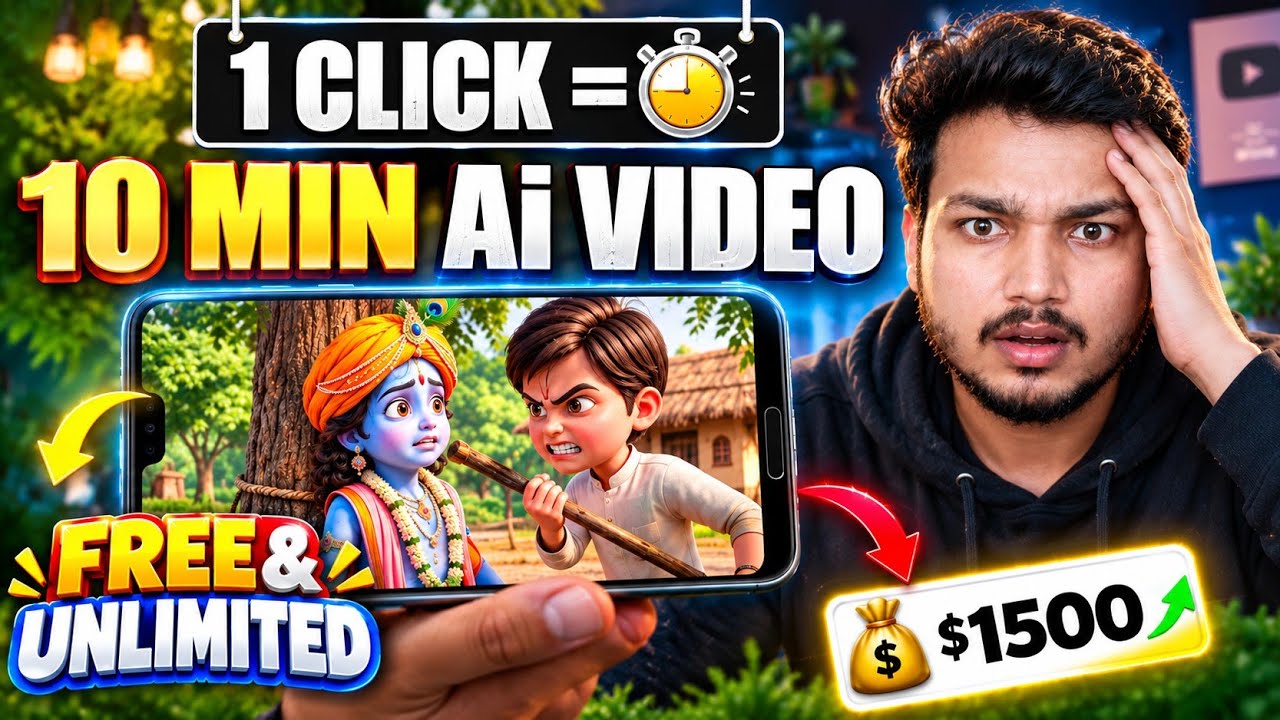 Long AI Video कैसे बनाएं? सिर्फ 1 Click में! | Full AI Video Tutorial | AI Automation