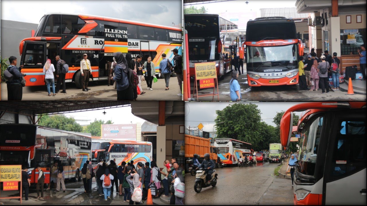 EFEK JALANAN MACET BUS DARI MERAK BANYAK YANG TELAT// POOL ROSALIA BITUNG DIPADATI PENUMPANG 